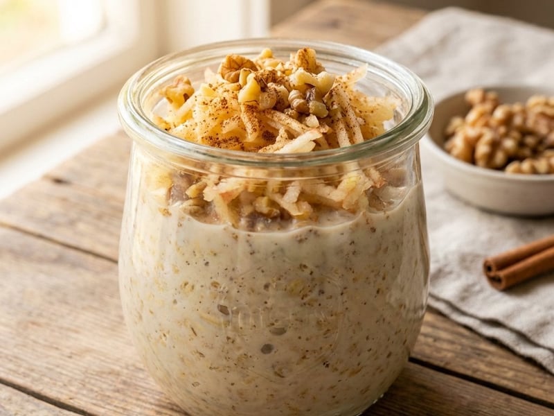 Apple-Walnut Overnight Oats | Healthy Breakfast