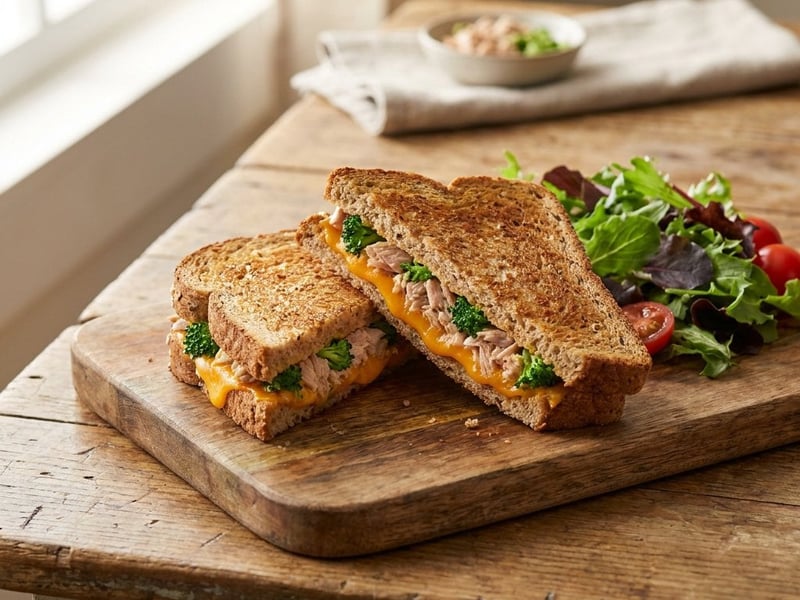 Baked Tuna Sandwich with Broccoli