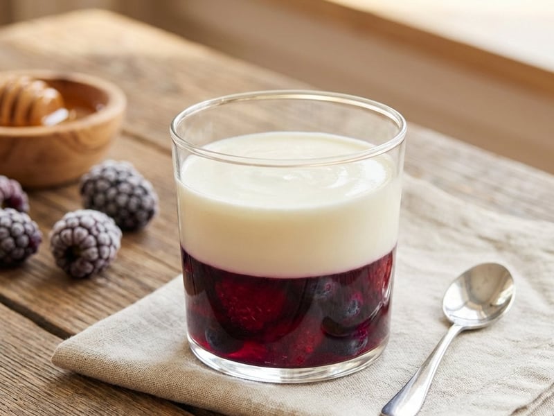 Yogurt Panna Cotta with Forest Berries