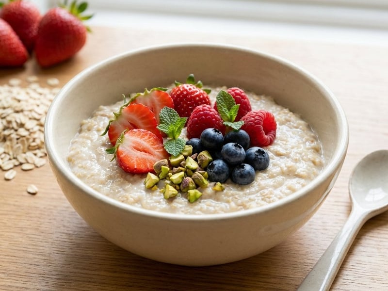 Protein Oatmeal with Fresh Berries
