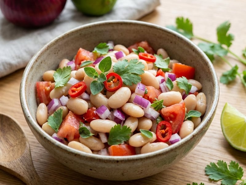 Mexican White Bean Salad (Ensalada de pallares) | Protein-Rich & Fresh