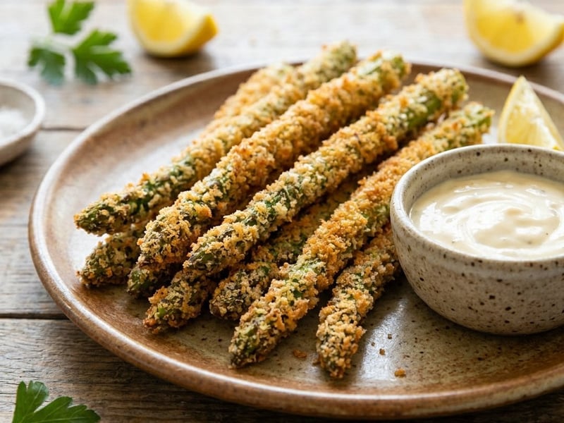 Knuspriger Spargel in Panko-Panier