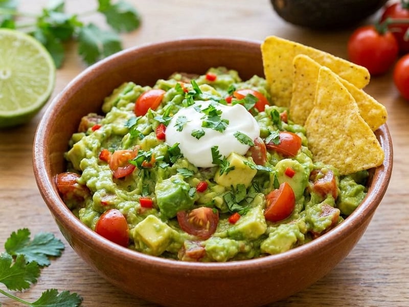 Klassische Guacamole mit Tortilla Chips