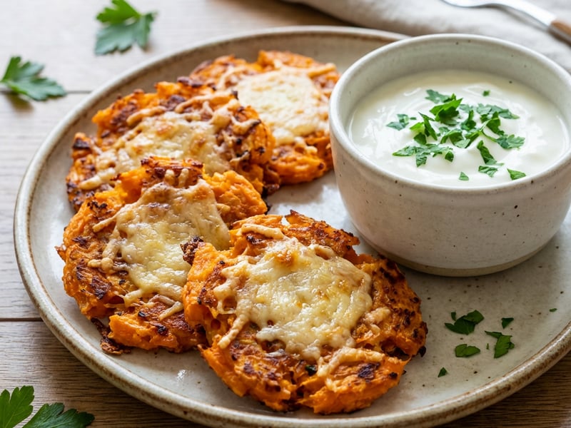 Knusprige Smashed Carrots mit Parmesan