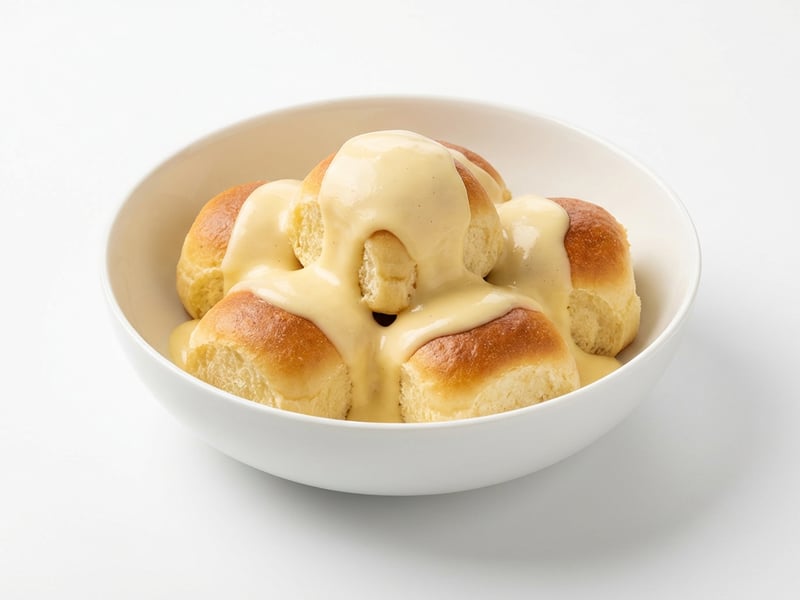 Dukatenbuchteln mit Vanillesauce