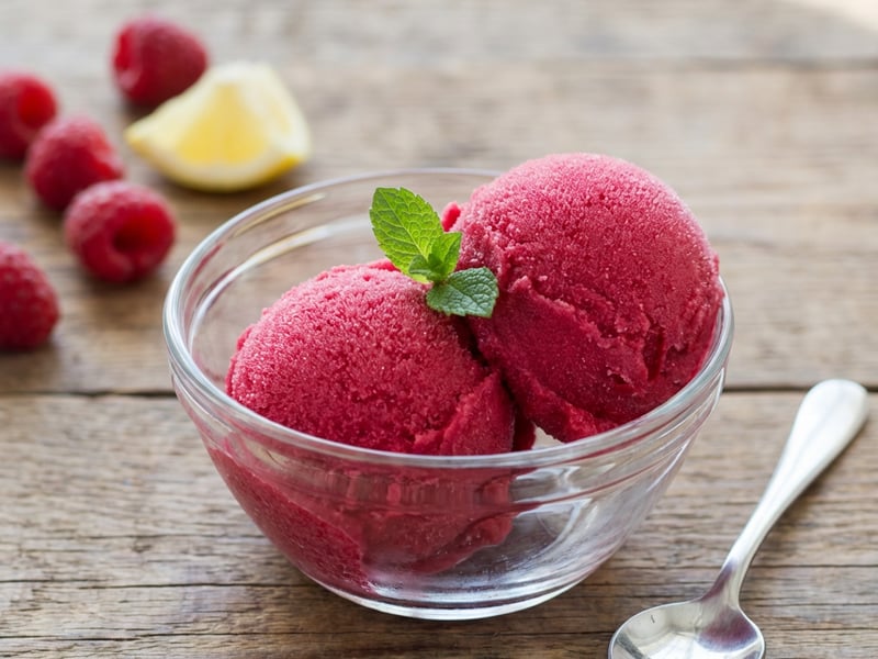 Himbeer-Sorbet