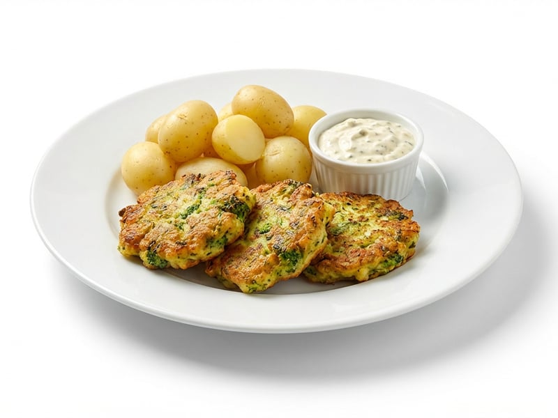 Knusprige Brokkoli-Laibchen mit Sauce Tartare
