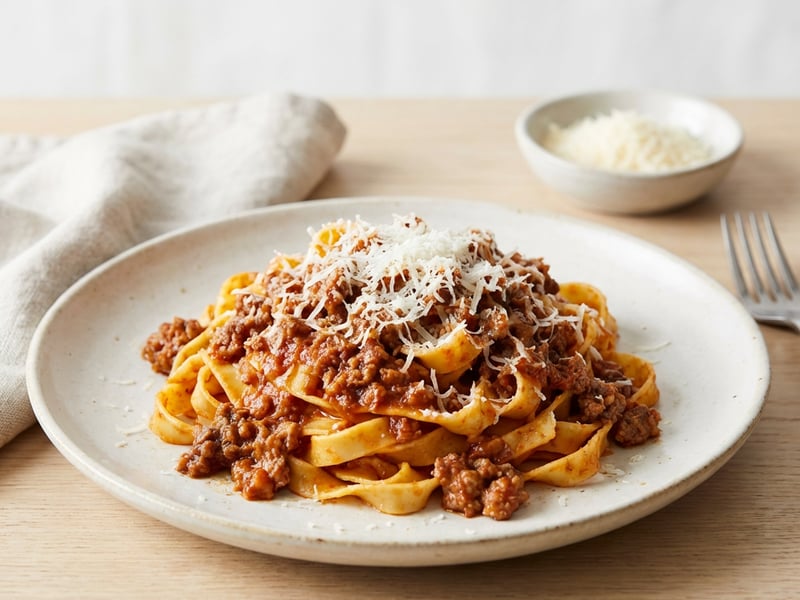 Tagliatelle mit Bolognese-Ragù
