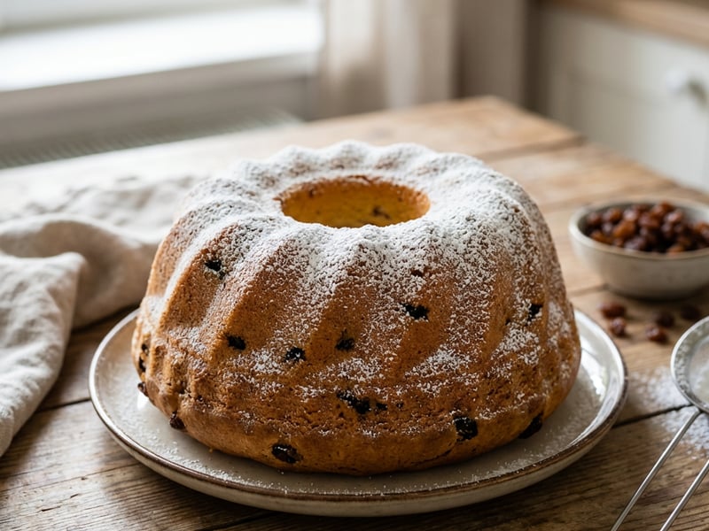 Saftiger Topfen-Gugelhupf mit Dinkelvollkornmehl
