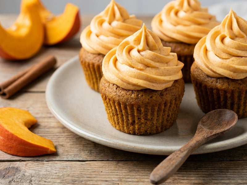 Halloween Kürbis Cupcakes