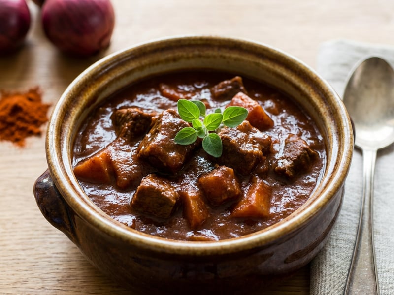 Rotwein-Gulasch 