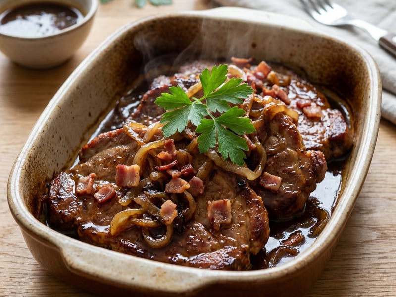 Schweineschopf in Bier-Honig-Sauce