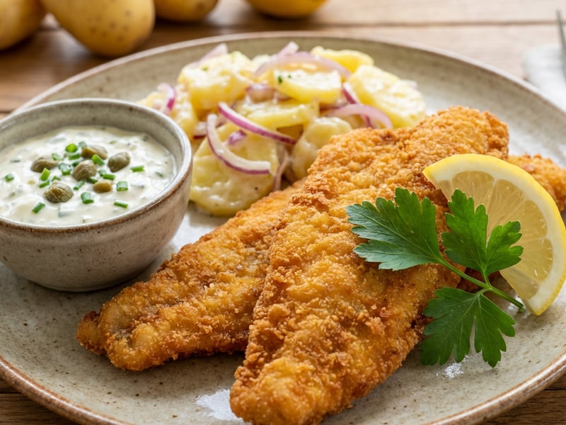 Gebackener Karpfen mit Erdäfpelsalat