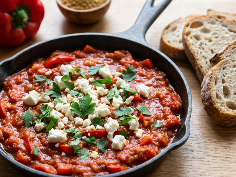 Veganes Shakshuka mit "Feta"