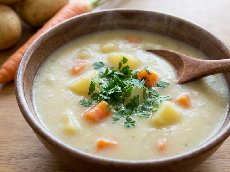 Cremige Erdäpfelsuppe mit Wurzelgemüse