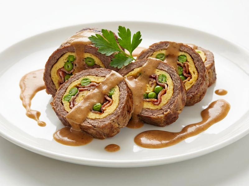 Rindsrouladen mit Omelett-Füllung