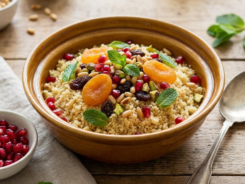 Oriental Couscous with Dried Fruits and Nuts