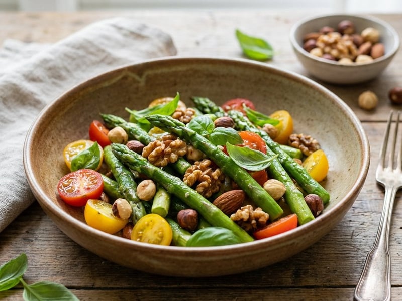 Asparagus Salad with Tomatoes and Nuts