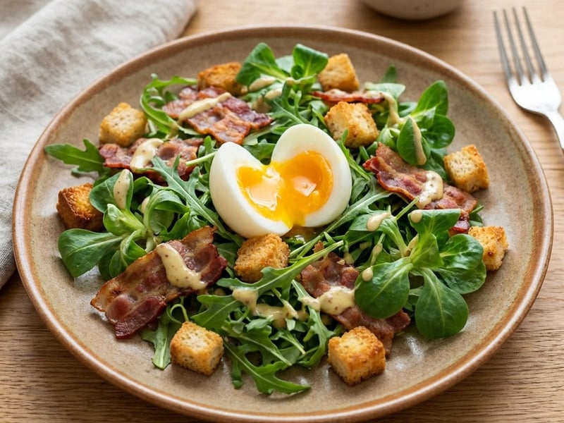 Salad with Egg and Bacon