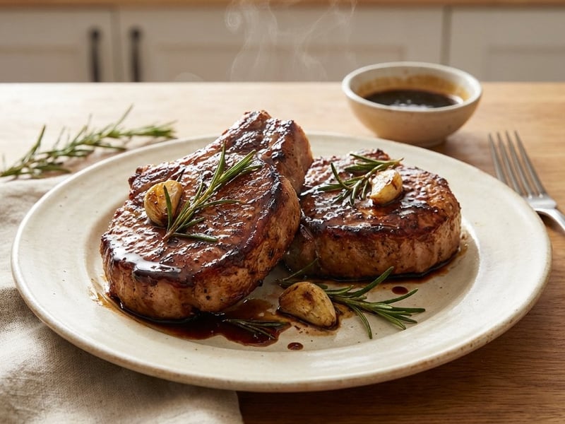 Sweet and Sour Pork Chops with Honey & Balsamic