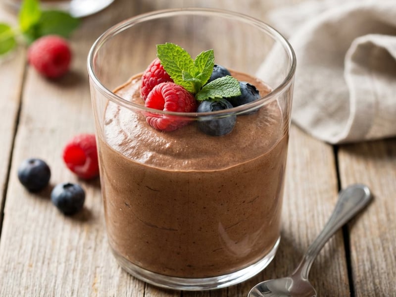 Chocolate Mousse with Fruits