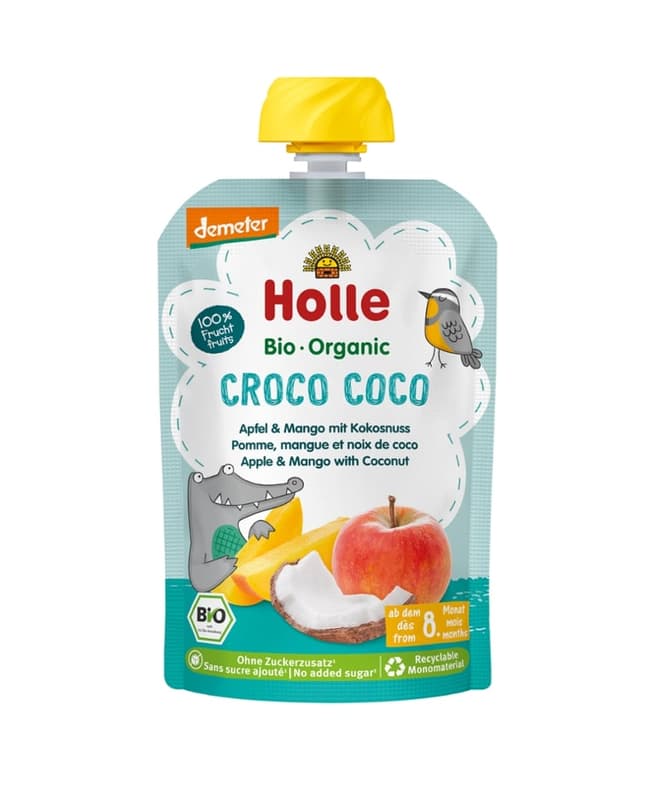 Holle Croco Coco - Pouchy apple, mango, coconut