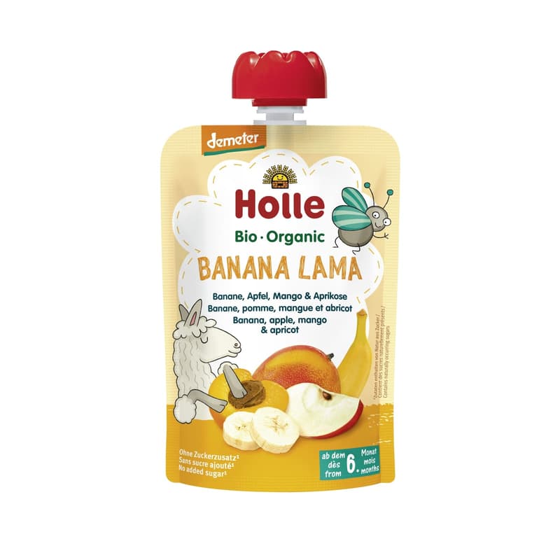 Holle Banana Lama - Pouchy Banana, Apple, Mango & Apricot