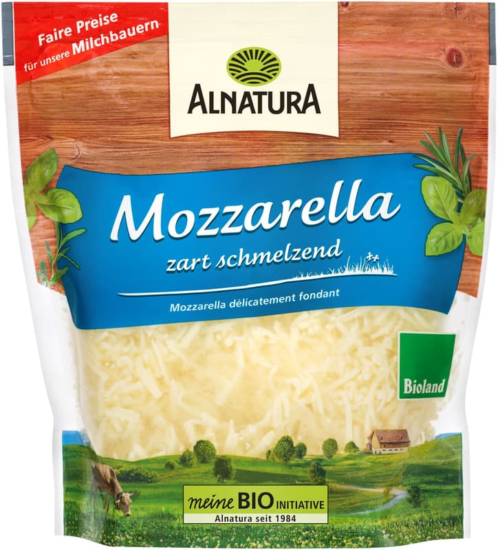 Alnatura BIO Mozzarella gerieben
