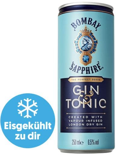 Bombay Sapphire London Dry Gin&Tonic (EinwegPFAND) - gekühlt