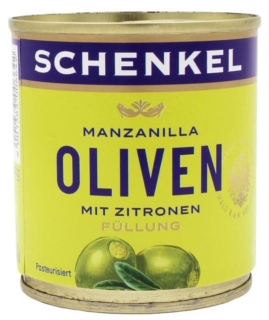 Legs of olives with lemon
