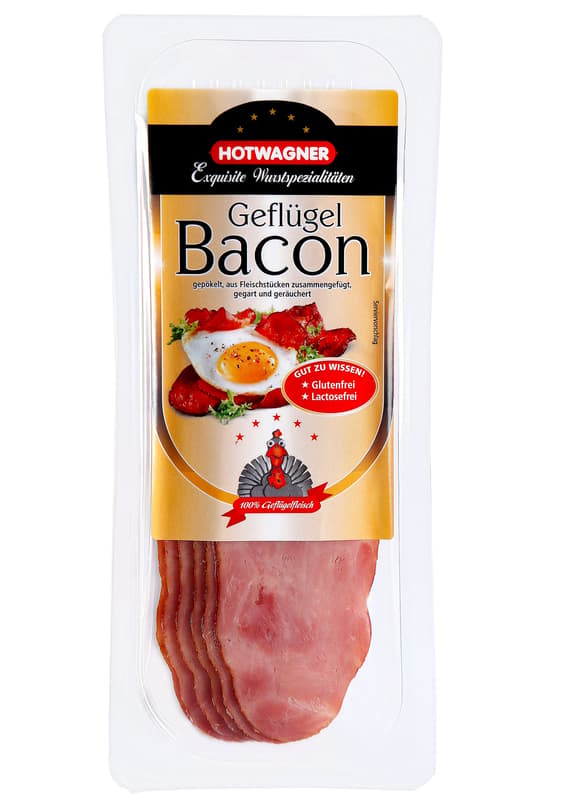 Hotwagner Geflügel Bacon geschnitten