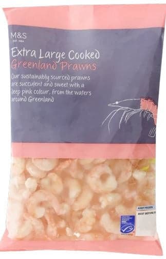 Marks & Spencer Extra Large Cooked Greenland Prawns (tiefgekühlt)