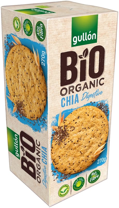 Gullón BIO Digestive BIO biscuits with cereals and chia seeds