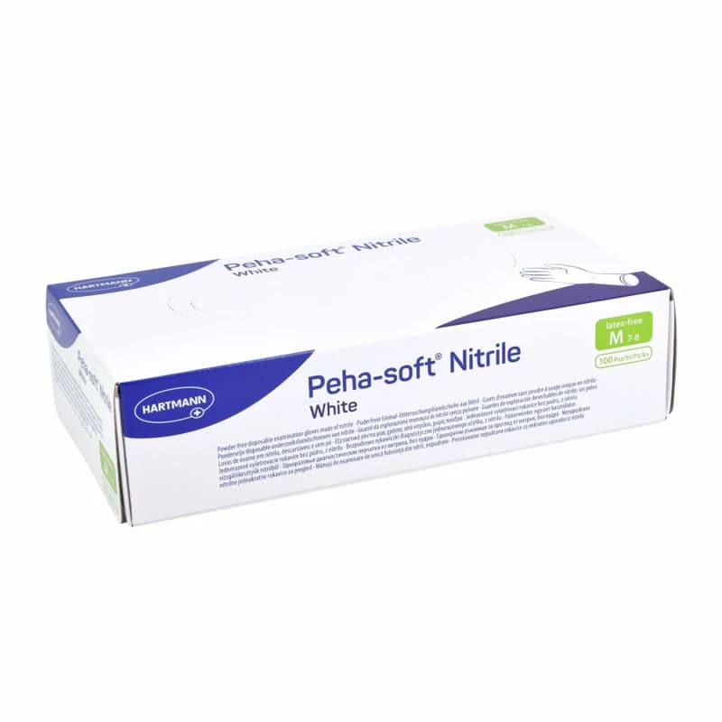 Hartmann Einmal-Handschuh Peha-soft® nitrile white puderfrei M, Apothekenpackung