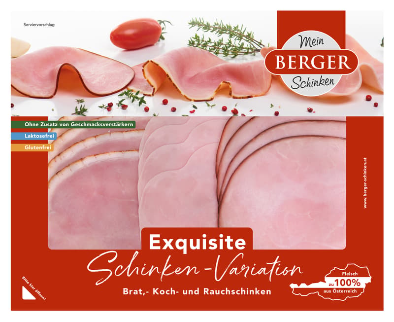 Berger Exquisite Schinkenvariation geschnitten