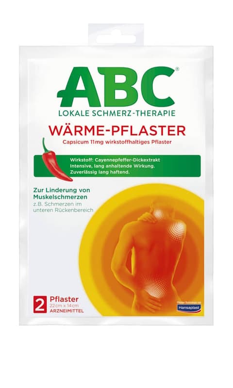 ABC Lokale Schmerz-Therapie Wärme-Pflaster Capsicum 11 mg wirkstoffhaltiges Pflaster