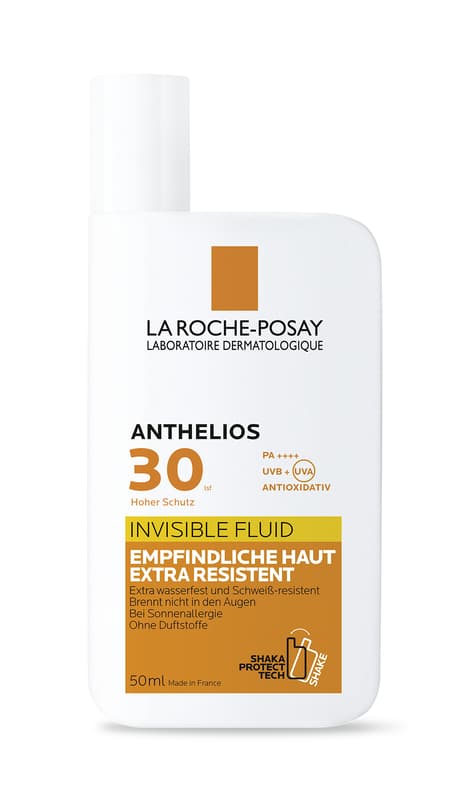 La Roche Posay Anthelios Invisible Fluid LSF 30 Sonnencreme für das Gesicht Sonnenschutz bei zu Sonn