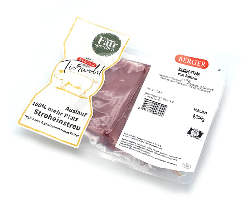 Animal wellfare pork loin Steaks