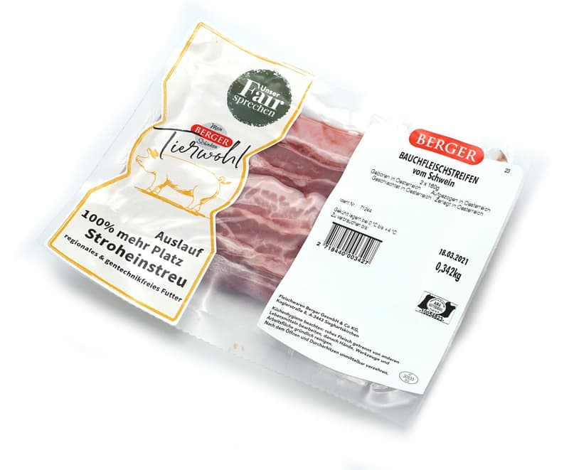 Animal wellfare Pork Belly sliced
