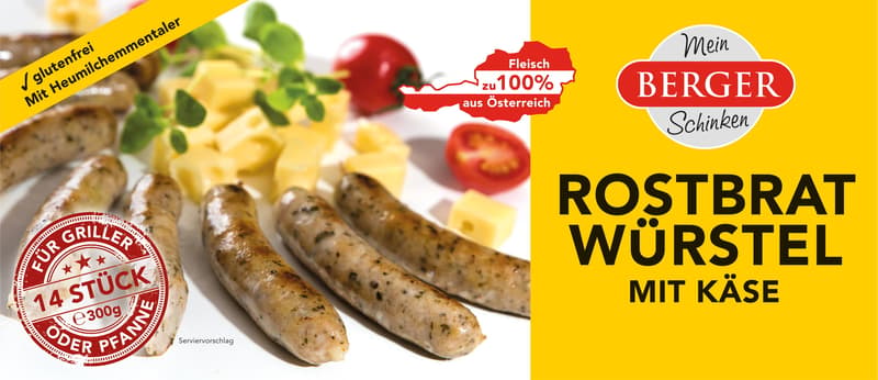Berger Original Käse Rostbratwürstel
