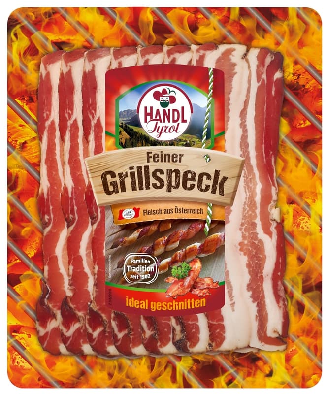Handl Tyrol AMA Feiner Grillspeck geschnitten