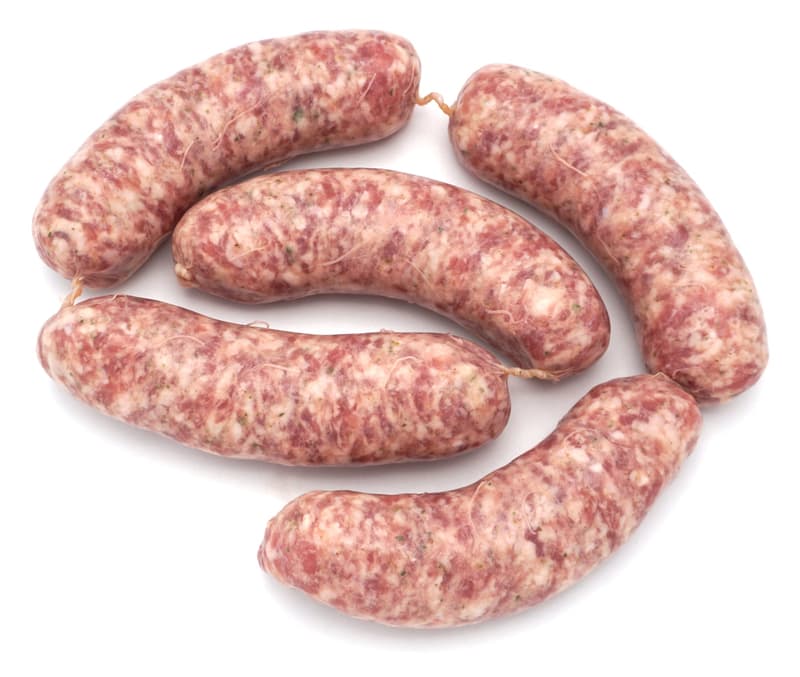 Landfleischerei Stickler thick pork bratwurst raw