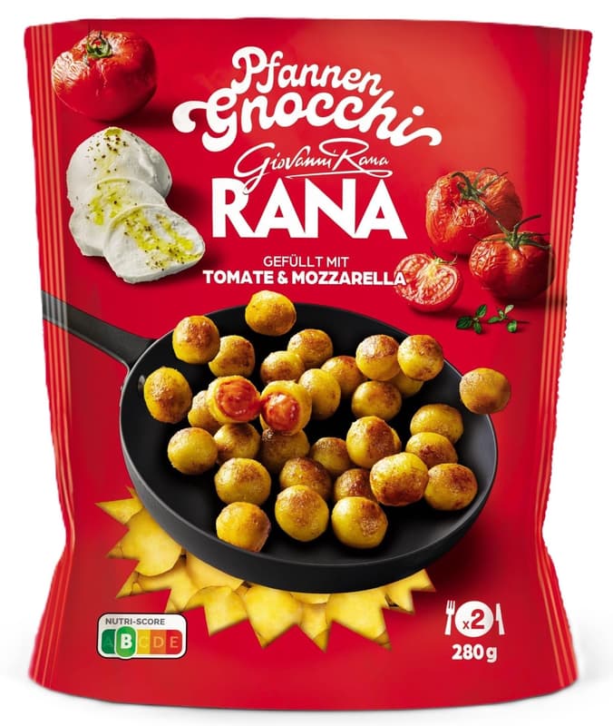 Stuffed pans Gnocchi Tomato Mozzarella