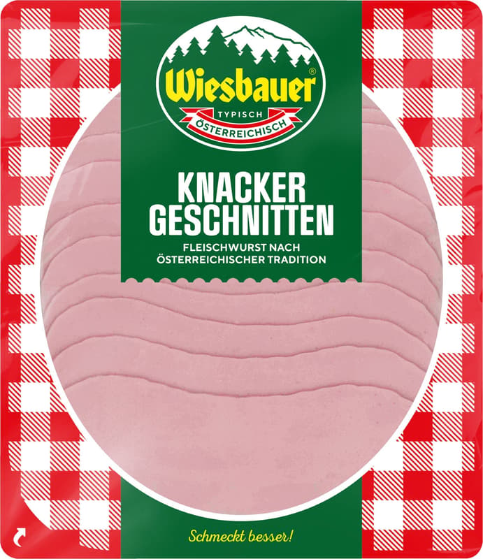 Wiesbauer Knacker geschnitten