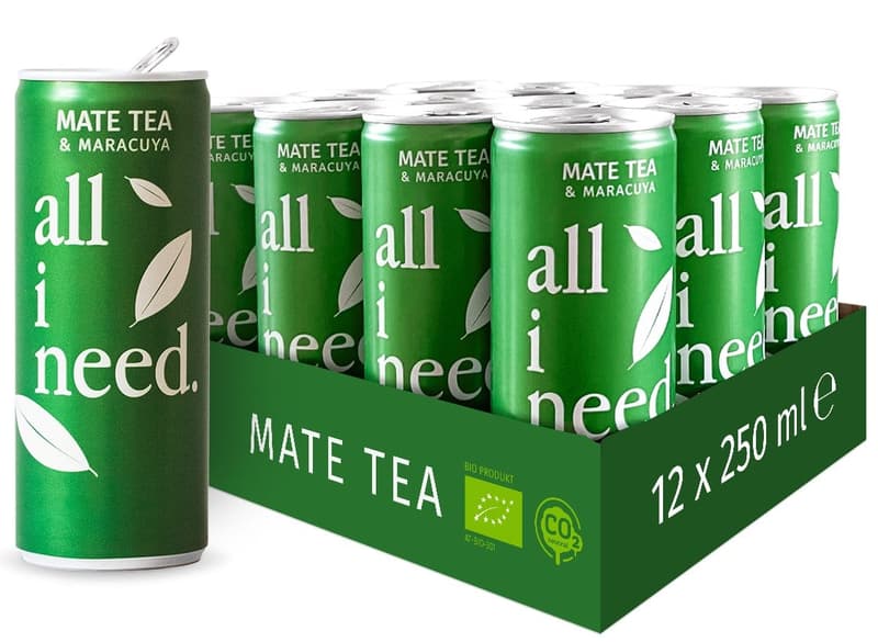 All I Need Mate Tea & Maracuja BIO 12 x 250ml (EinwegPFAND)