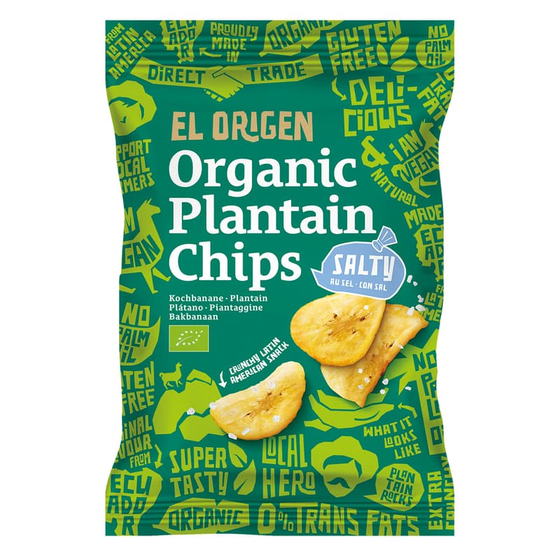 El Origen BIO Kochbananen Chips mit Meersalz