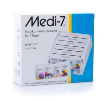 Medikamentendosierer 7 Tage Weiß
