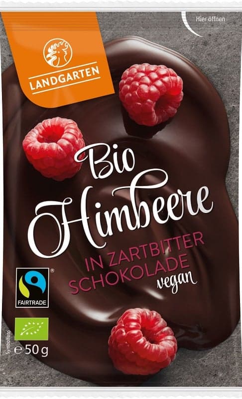 Landgarten BIO Himbeere in Zartbitter-Schokolade