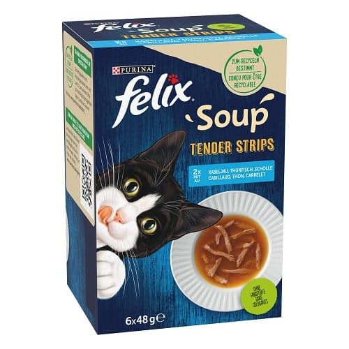 FELIX Soup Tender Stripes Geschmacksvielfalt aus dem Wasser (6x48g)