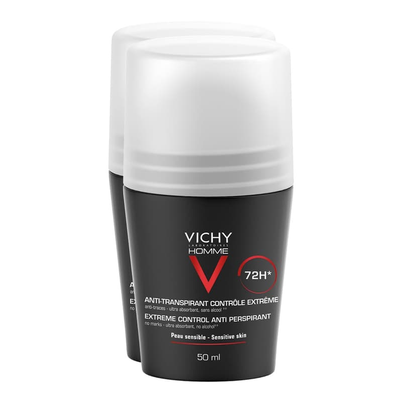 VICHY Homme Deo Roll-On Extreme Control 72h Doppelpack